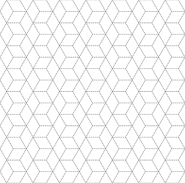 Cube vector seamless pattern repeating geometric tiles background with rhombuses