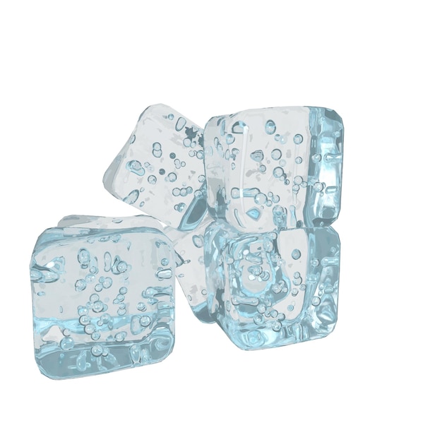 Кубики 3d из льда