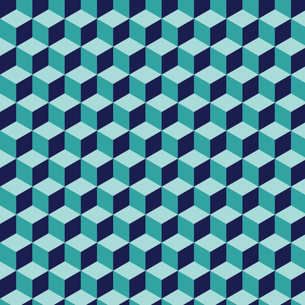 Vector cubic seamless geometric pattern