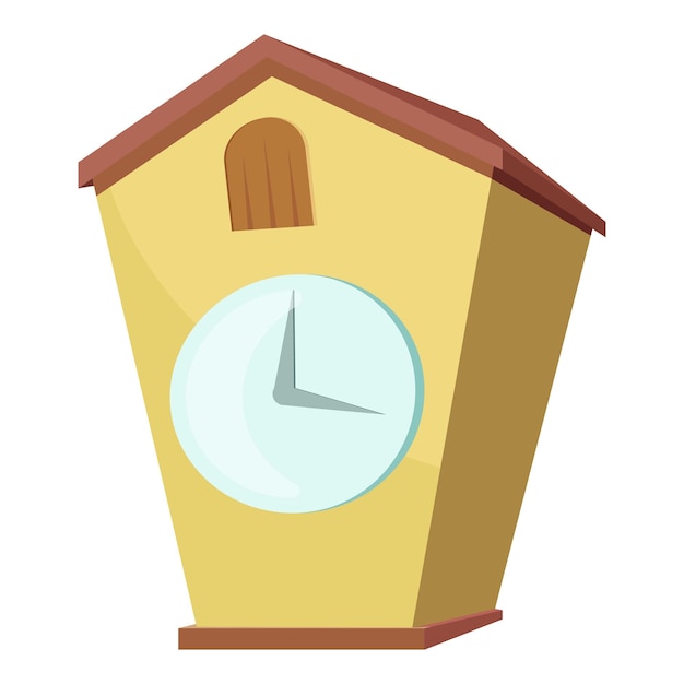 Икона кукушных часов Карикатурная иллюстрация векторной иконы кукушьих часов для веб-сайтов
