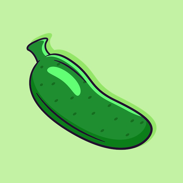 Vector cucumber cartoon vector art illustration