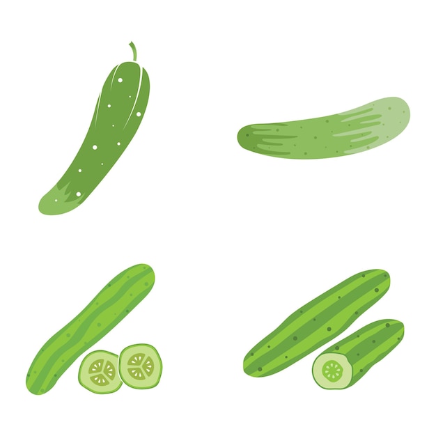 Vector cucumber logo vector icon simple illustration design