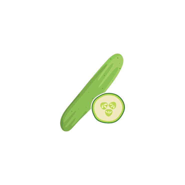 Vector cucumber logo vector icon simple illustration