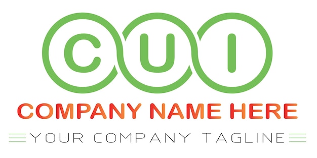 Vector cui letter logo design