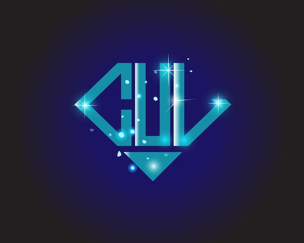 CUL initiële moderne logo ontwerp vector pictogrammalplaatje