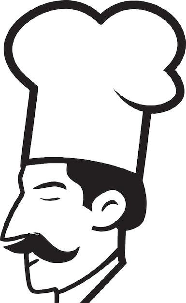 Vector culinaire genius chef logo icon vector