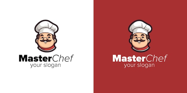 Culinaire hoogstandjes Levendige cartoonmascotte van een meesterkok in chef-kokhoed perfect voor logo's