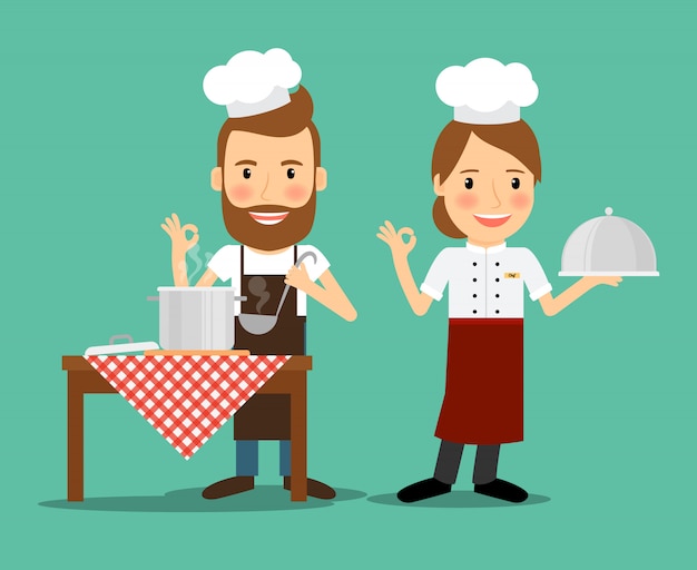 Culinary chefs vector