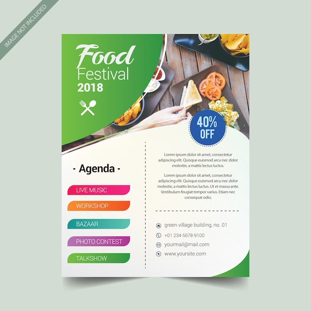 Vector culinary cover brochure template