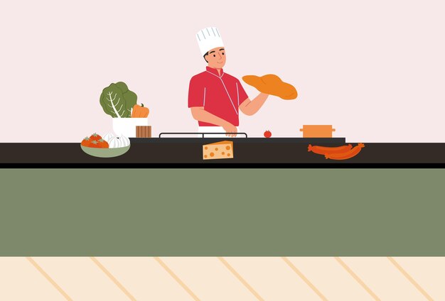 Culinary Guard Concept Illustratie Stijlvol en Prachtig