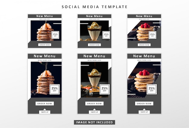 Vector culinary social media template