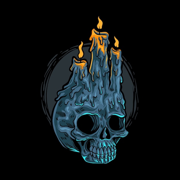 Vector cult skull illustration