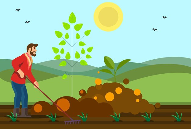 cultivation concept illustration stylish and beautiful