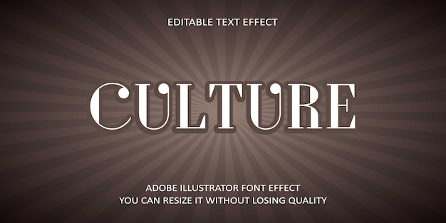 Cultuer vector tekst lettertype effect