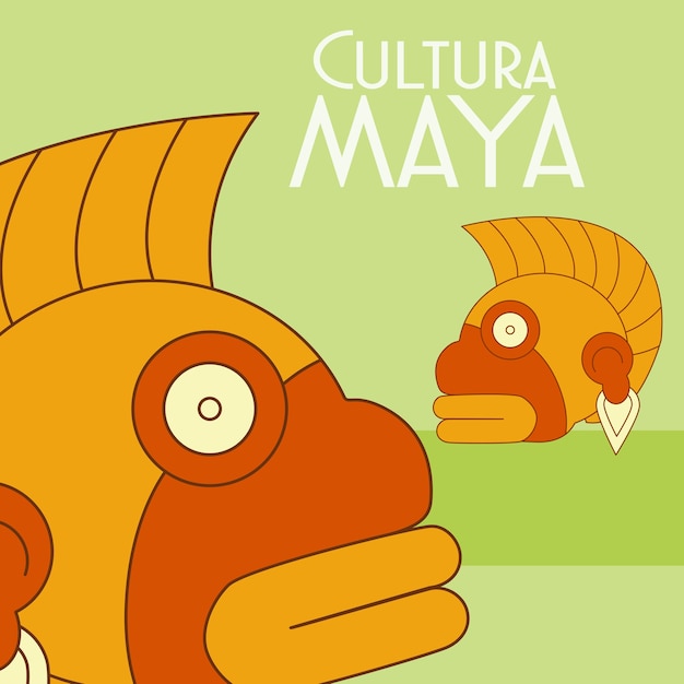 Cultura maya-ansichtkaart