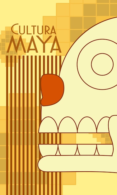 Cultura maya-ansichtkaart