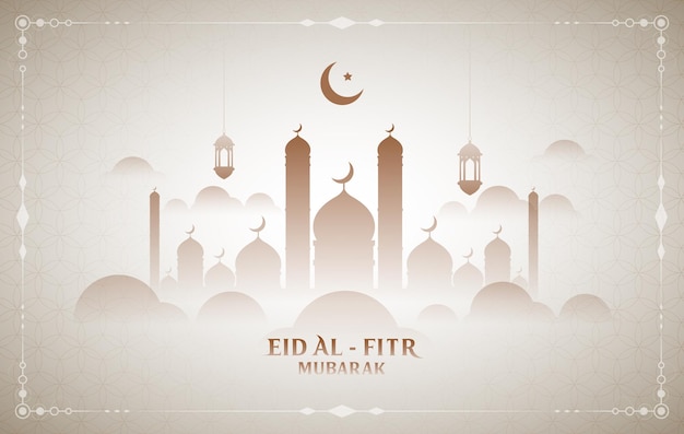 벡터 문화 eid 무바라크 카드 디자인 배경 벡터