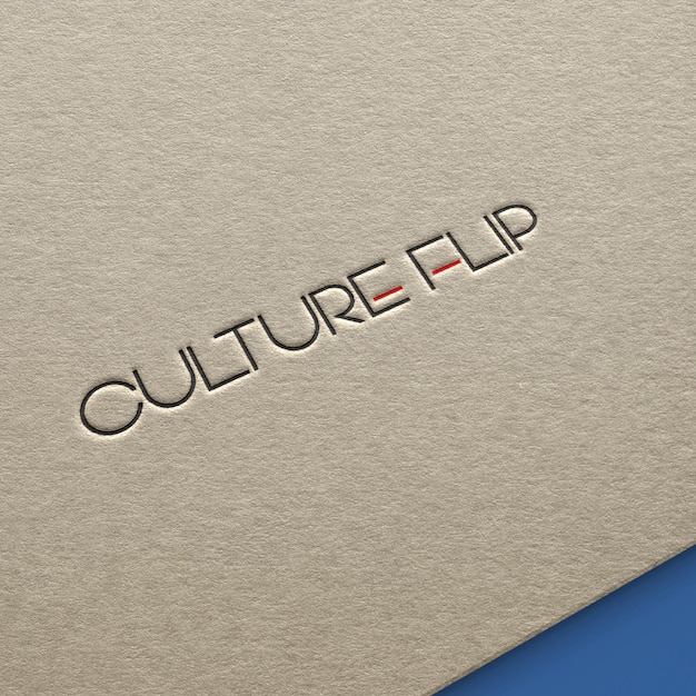 Vettore logo della cultura flip