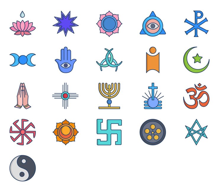 Vector culture symbols icon set