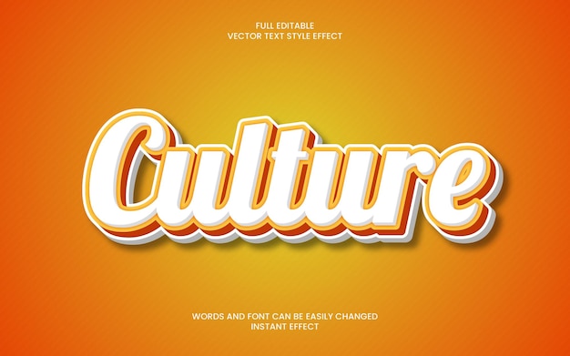 Vector culture text effect