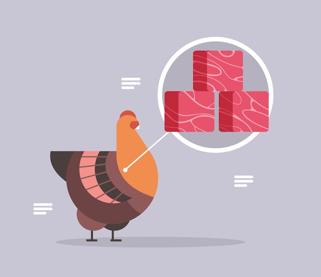 Vector cultured red raw meat made from animal cells artificial lab grown meat production concept copy space vector illustration