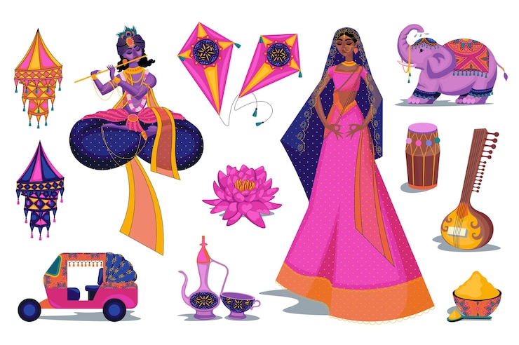 Vector cultuur van india