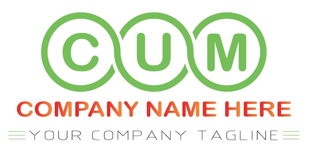 Vector cum letter logo design