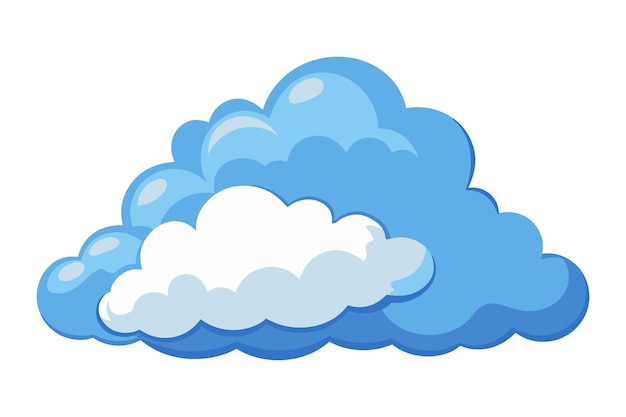 Cumulus cloud 3d shapes vector illustration