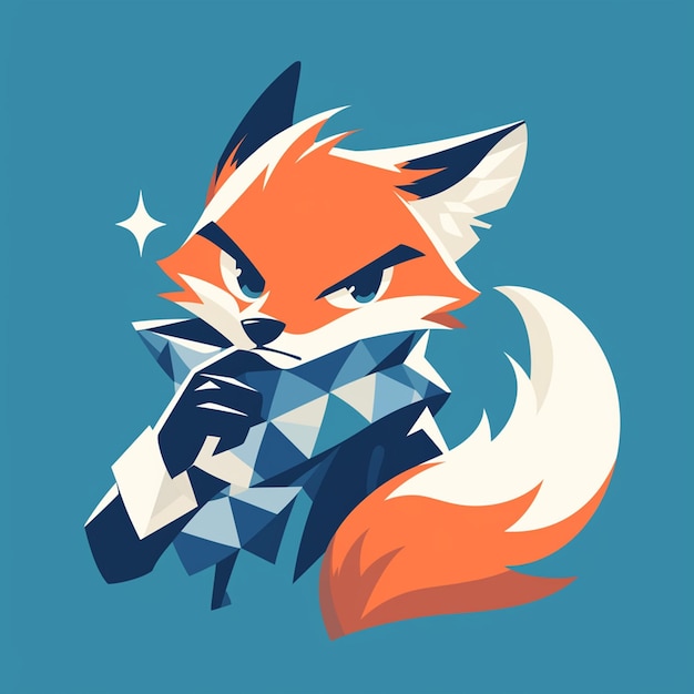 Vector a cunning fox doctor cartoon style