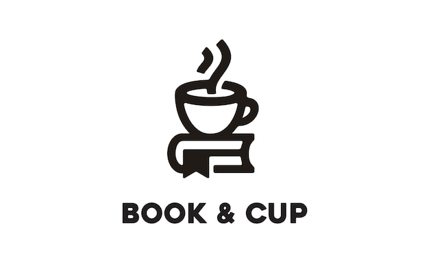 Cup and book logo design