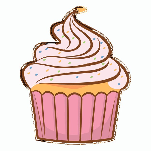 Cup-cake illustratie vector