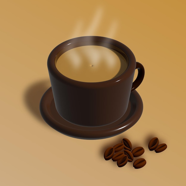 一杯のコーヒー 3 d