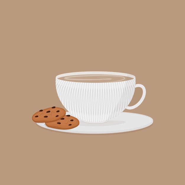 cup of coffee and cookies