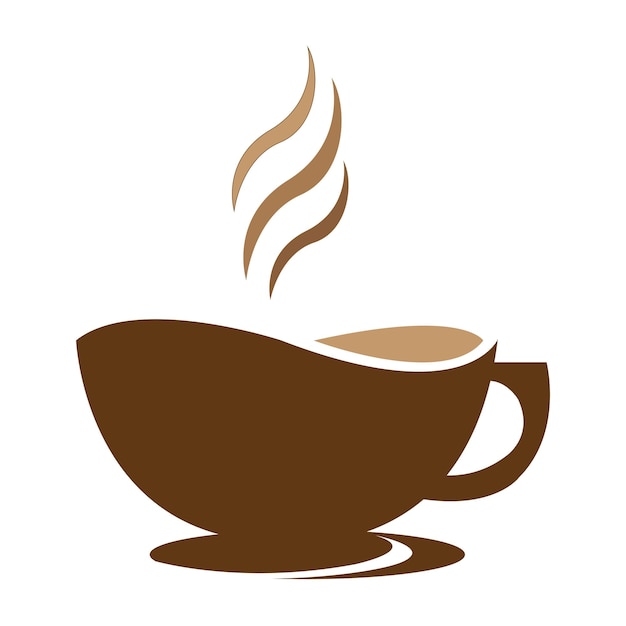 一杯のコーヒー アイコン ロゴ ベクター デザイン テンプレート