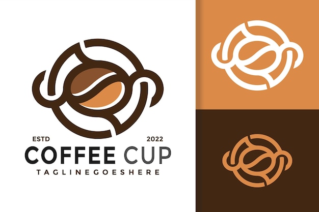 cup coffee logo design vector illustration template