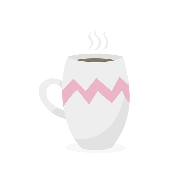 Cup of coffee in soft pink colors