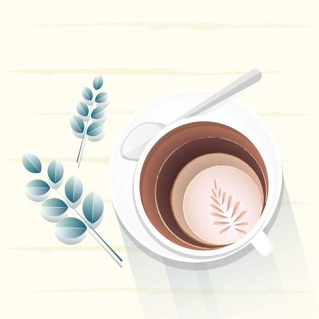 Vector a cup of coffee vector illustration