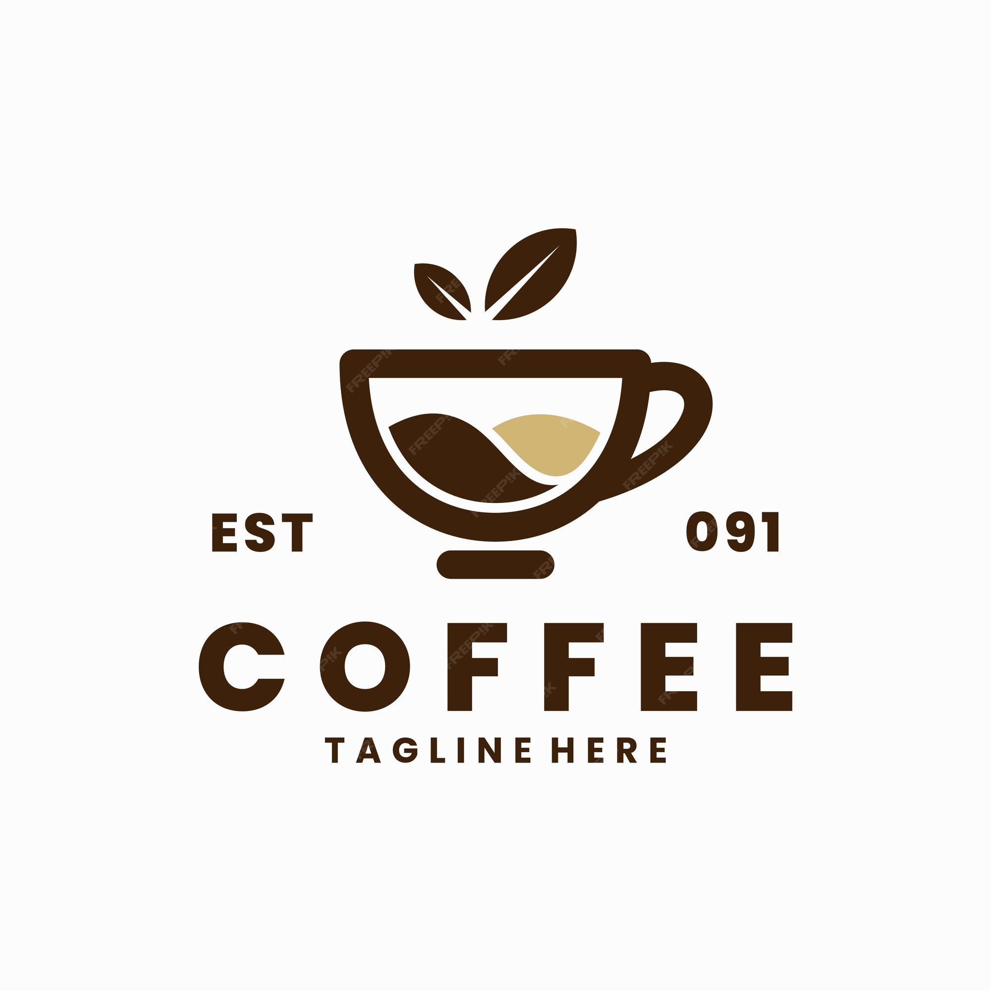 Premium Vector | Cup coffee vector logo design, cafe logo, coffee ...