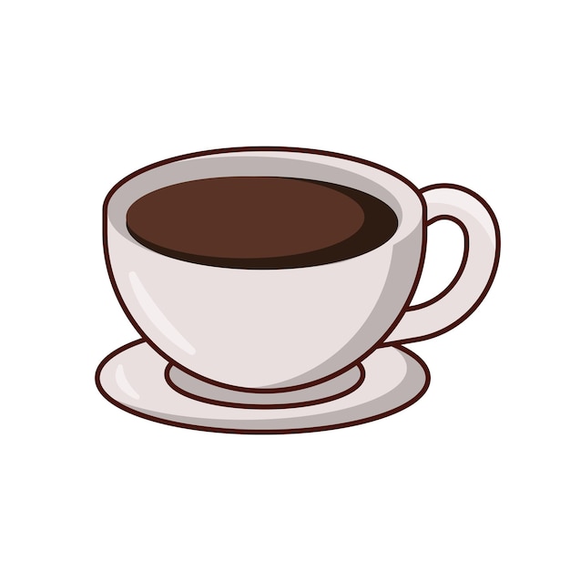a cup of coffee on a white background