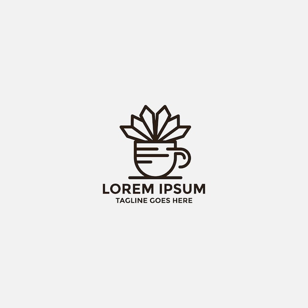 Cup of crystal logo icon design template flat vector