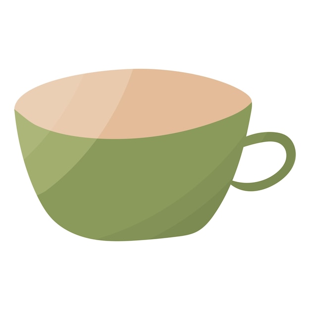 Cup drink tea coffee green icon element