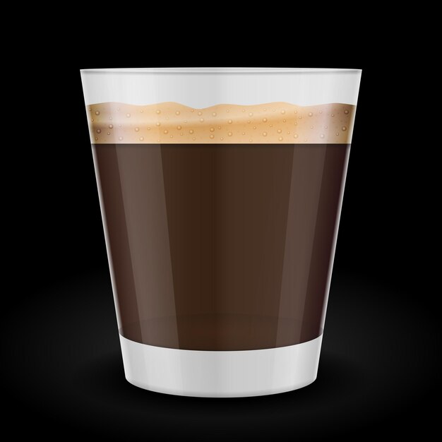 Vector cup of espresso coffee