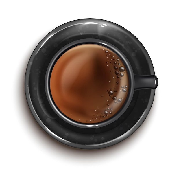 Vector cup of hot coffee concept