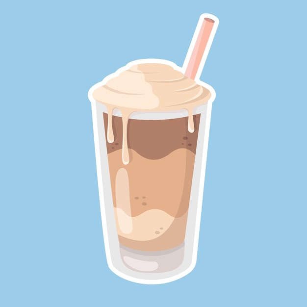 Cup of hot mocha coffee coffee vector illustration