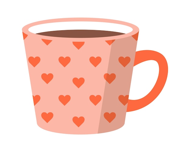 Cup or Mug with Hot Drink Vector illustration