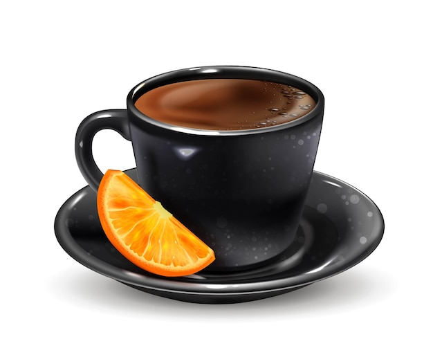 ベクトル ホット コーヒー コンセプトのカップ