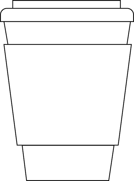 Vector cup outline mockup