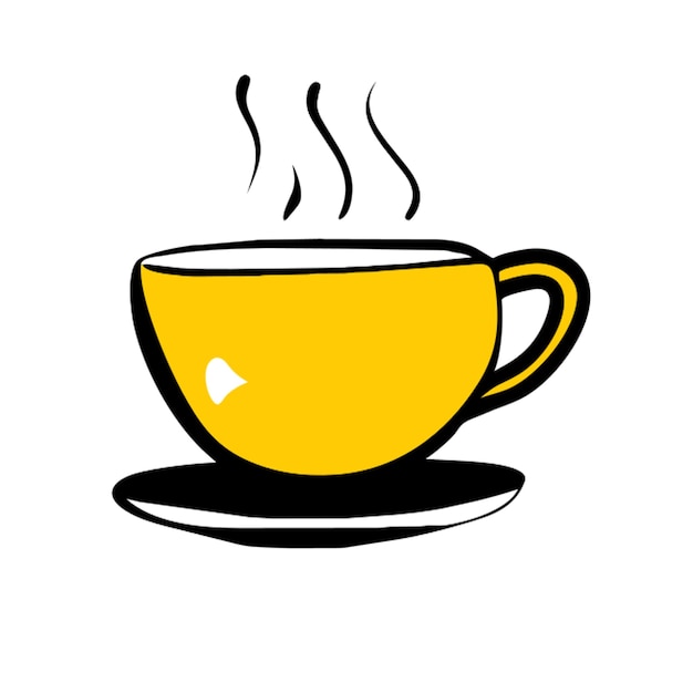 cup tea beautiful simplicity elegance icon doodle fill