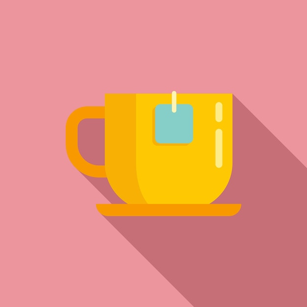 Vector cup tea icon flat illustration of cup tea vector icon for web design