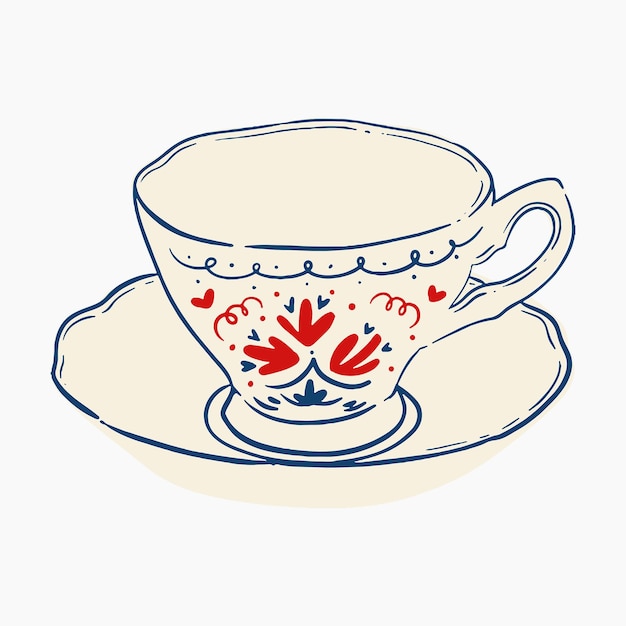 Vector cup of tea illustration